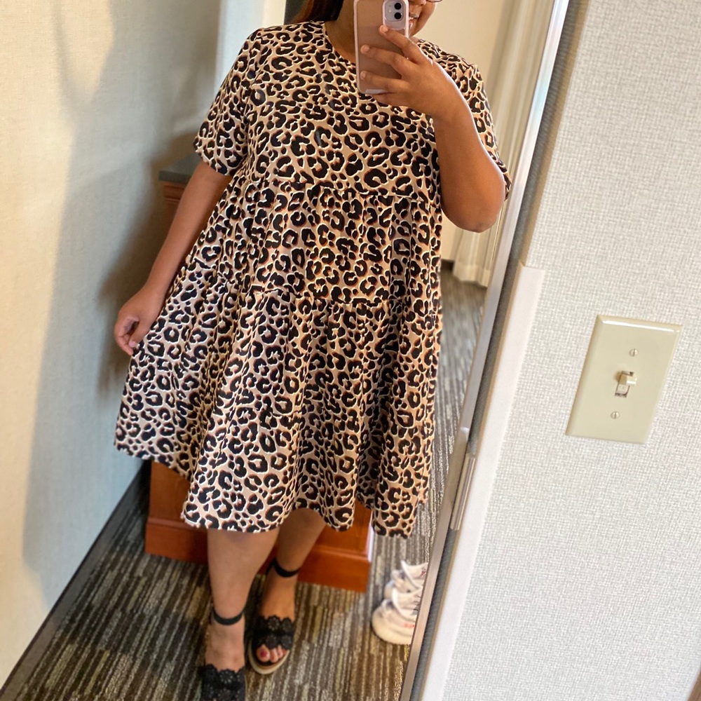 Leopard Print 3 Tier Dress